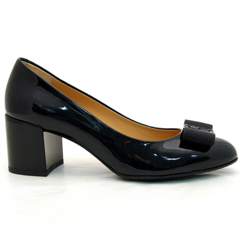 Туфли женские 003-03 Lack  лак-кожа чёрные